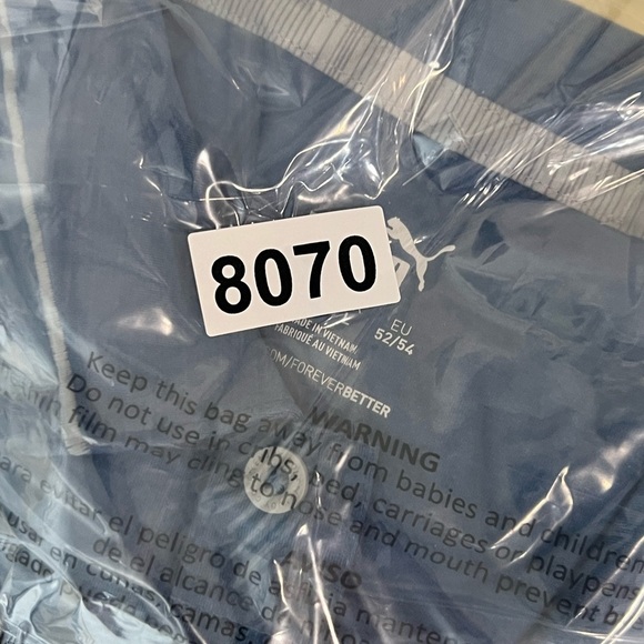 Puma Men's TPC Sawgrass Size Medium Blue Polo Golf Shirt - Picture 9 of 9